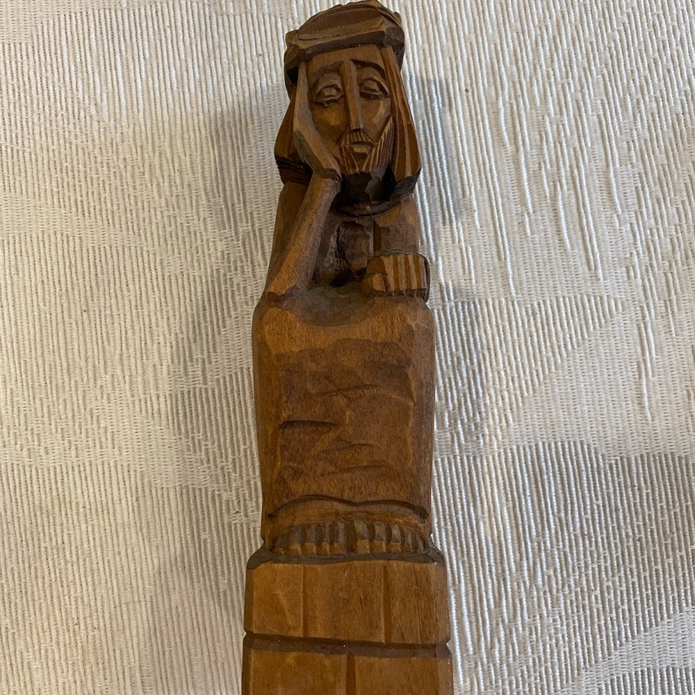 Polskal vintage carved wood figurine